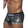 Addicted Camo Mesh Push Up Trunks Underwear Brown (T7894)