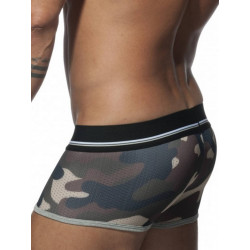 Addicted Camo Mesh Push Up Trunks Underwear Brown (T7894)