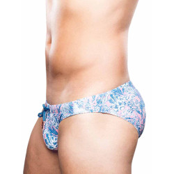 2Eros Print Swim Briefs V20 Swimwear Coral Teal (T9763)